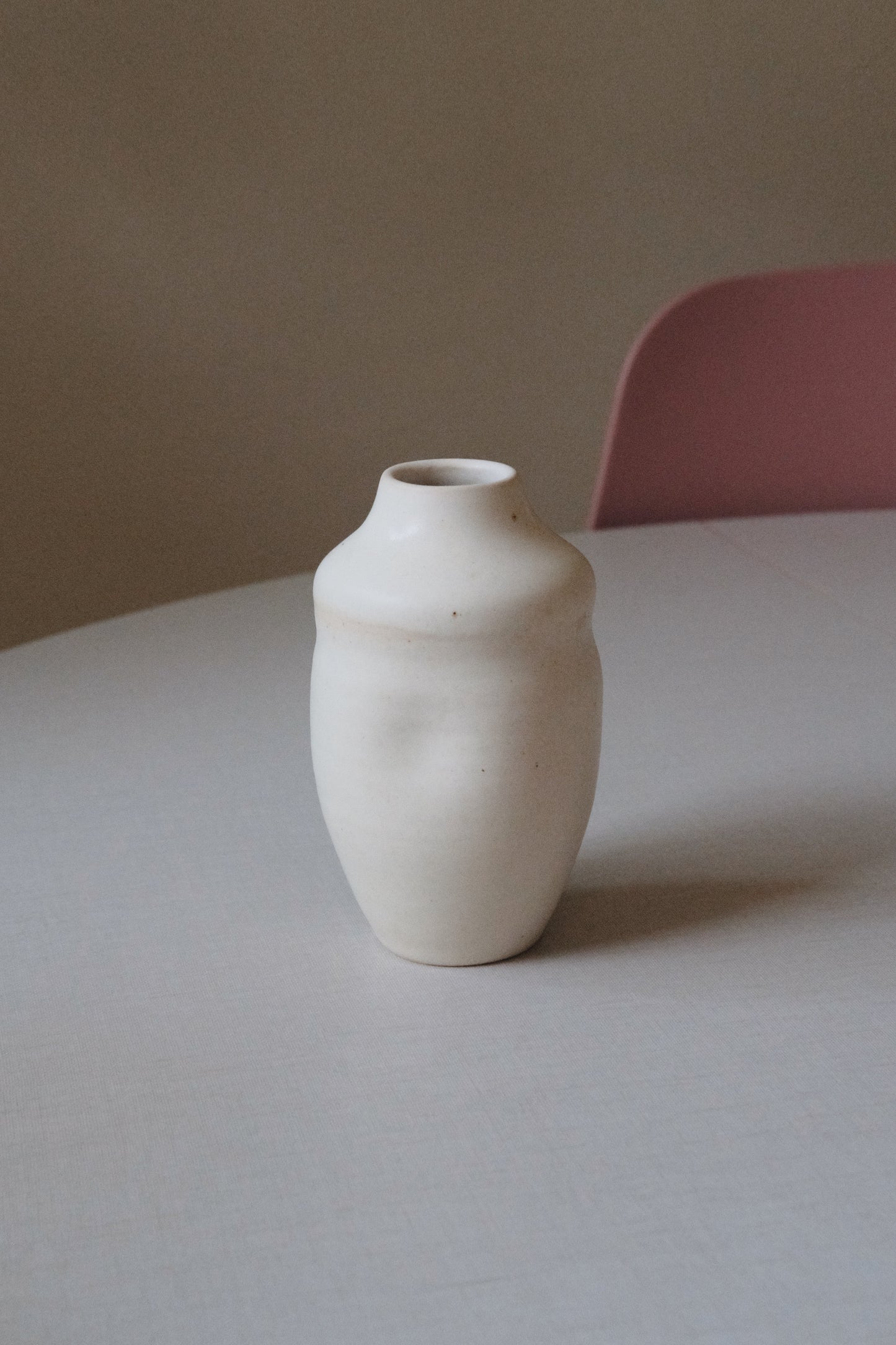 Creamy Bottleneck Vase