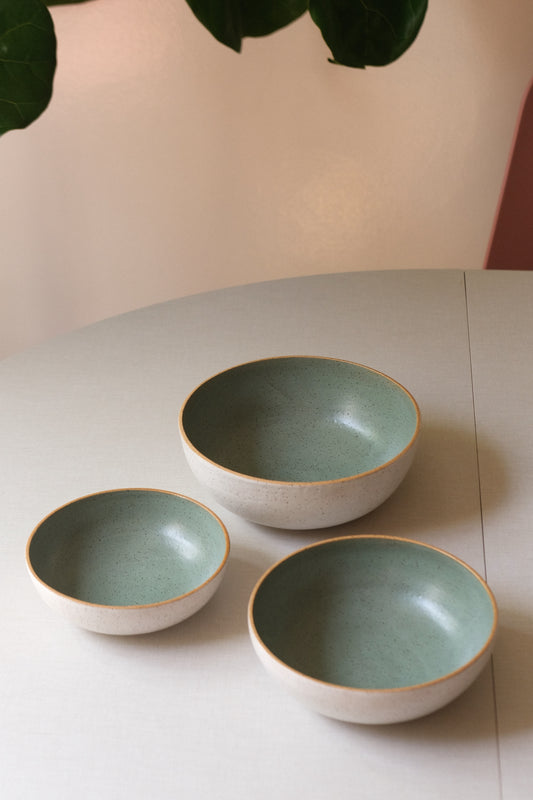 Nesting Bowls in Avocado