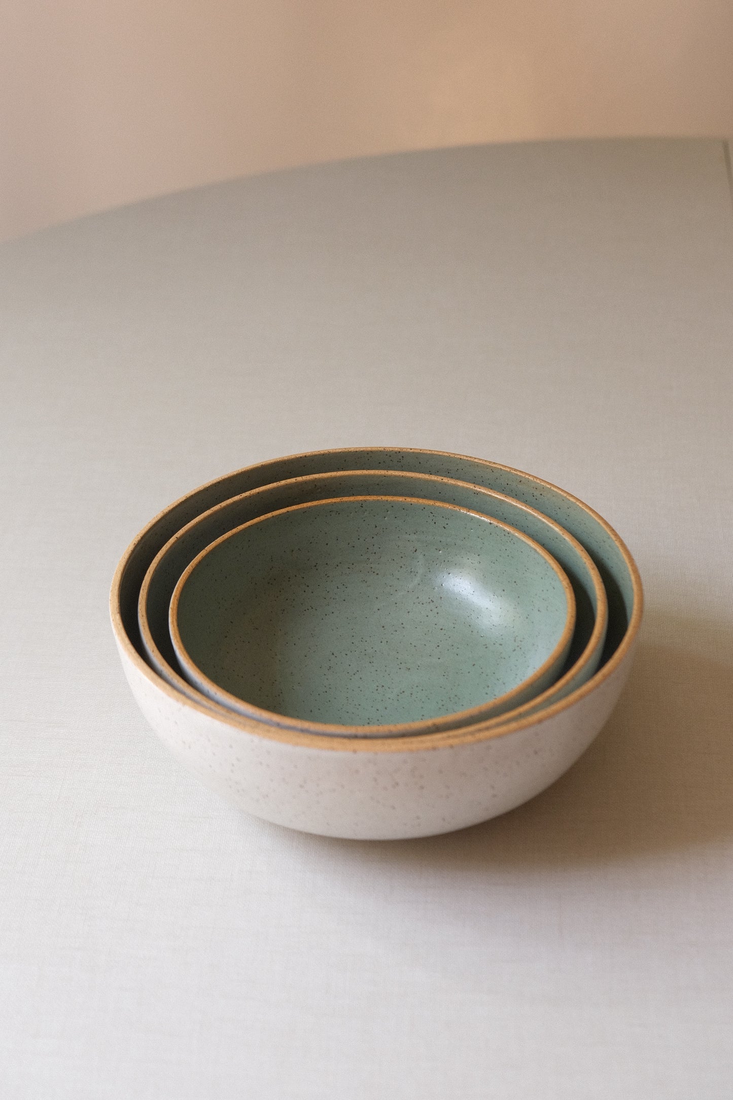 Nesting Bowls in Avocado