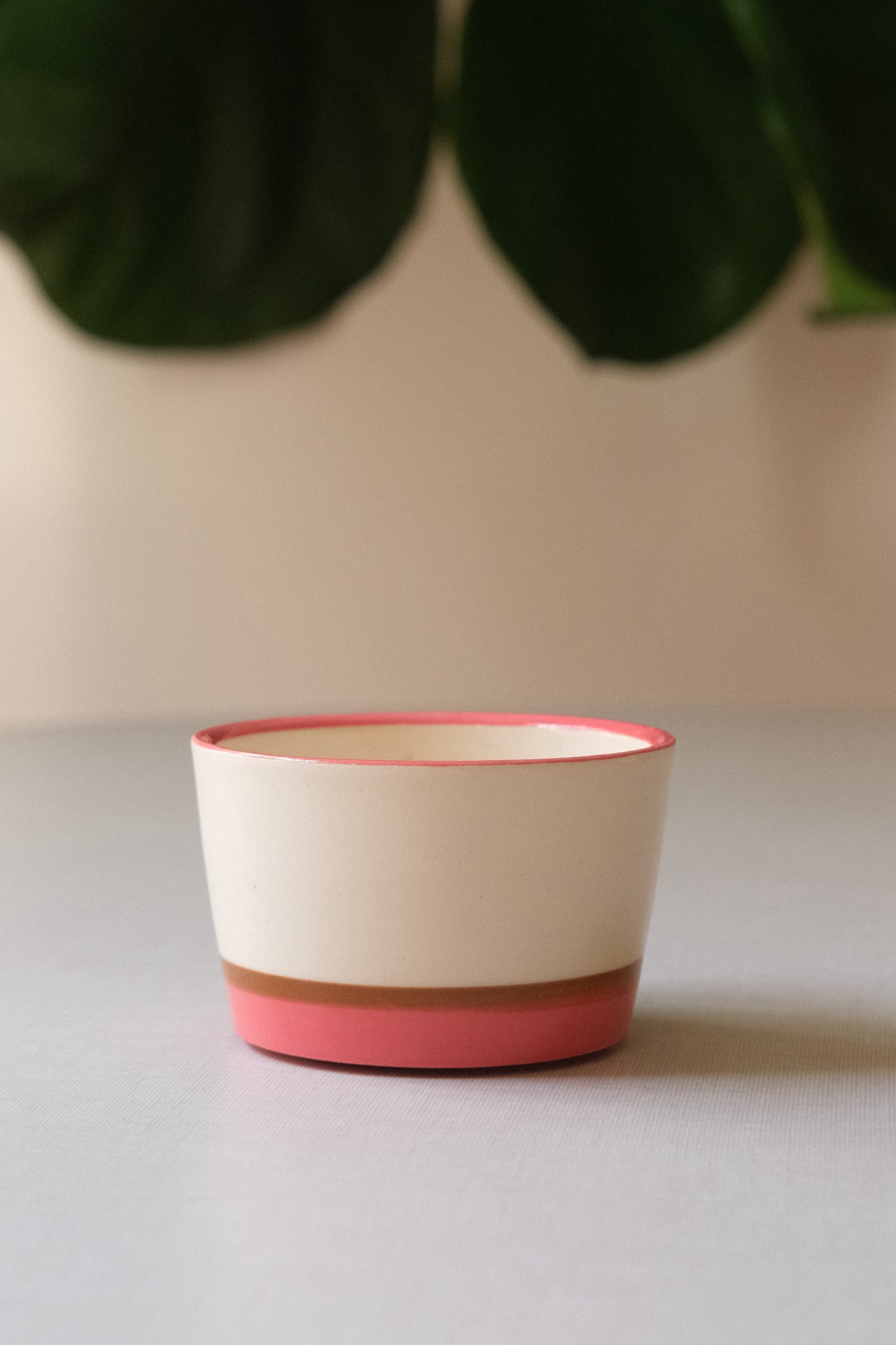 Short Pink Stripe Cups