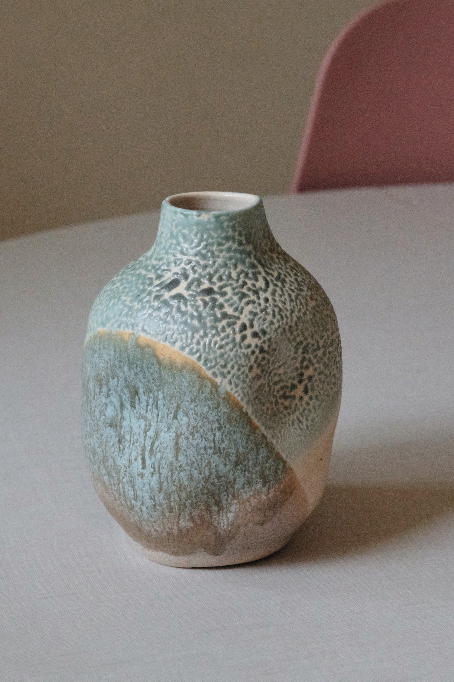 Coastal Dewy Bottleneck Vase