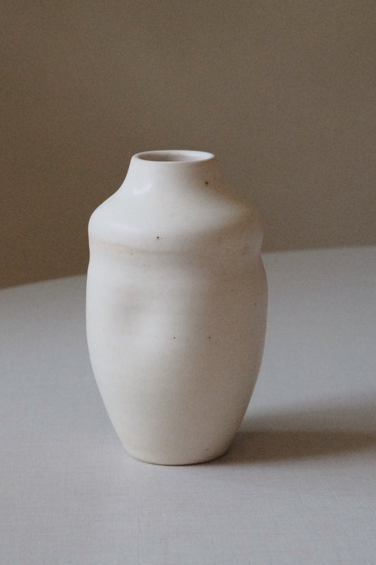 Creamy Bottleneck Vase