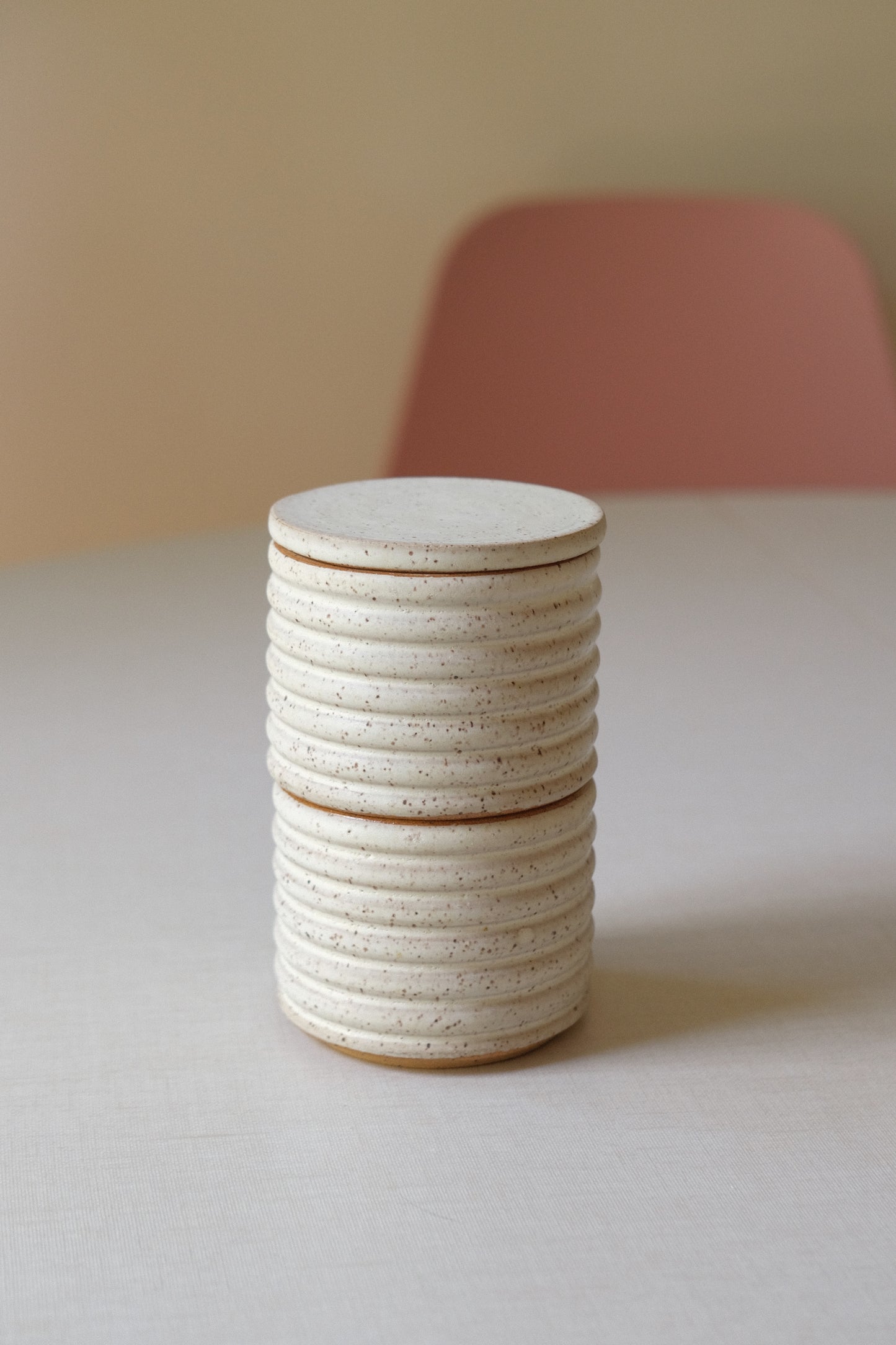 White Stacking Bubble Jars