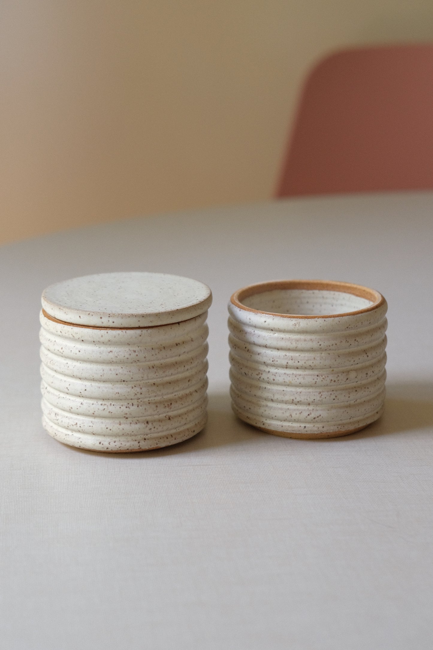 White Stacking Bubble Jars