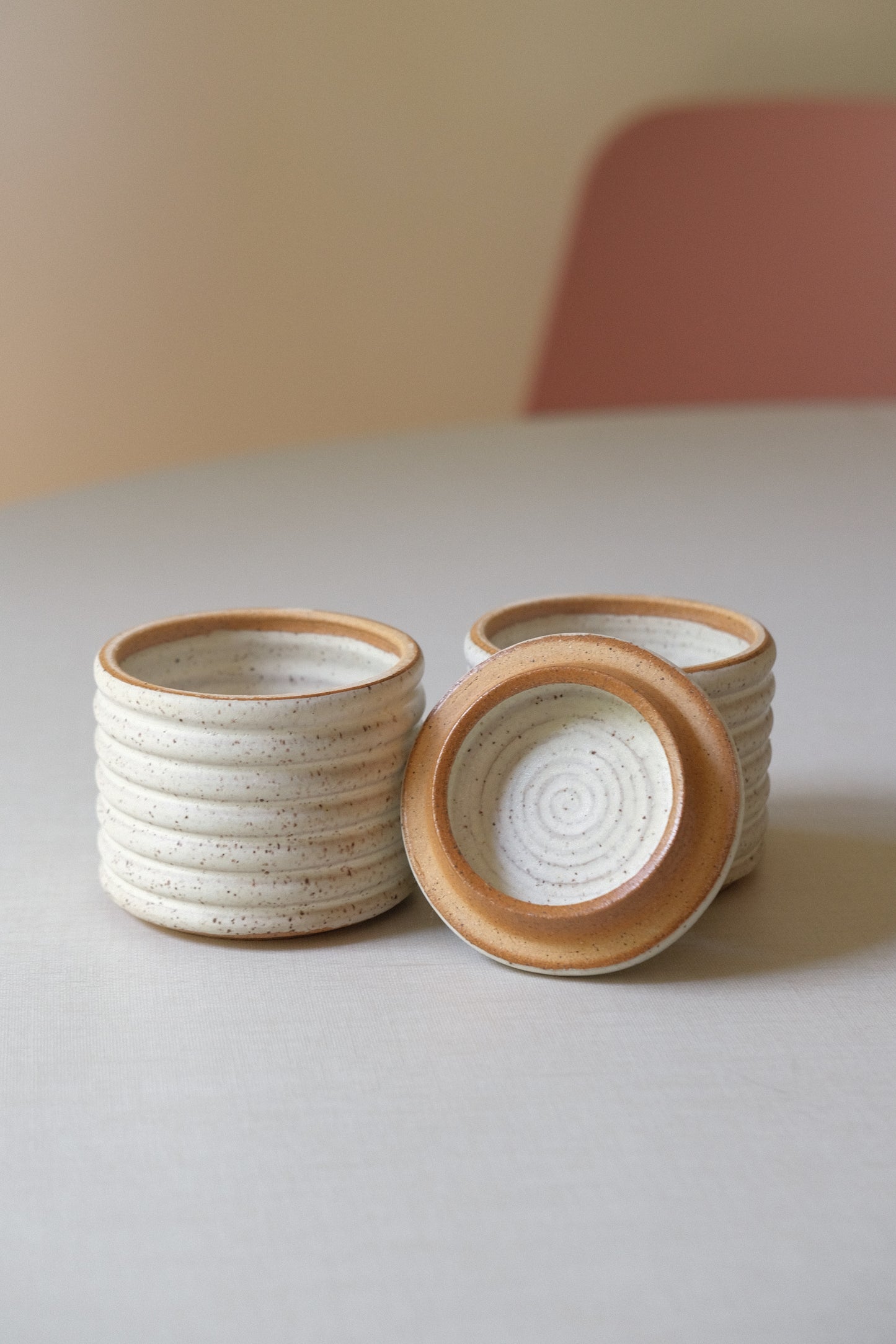 White Stacking Bubble Jars