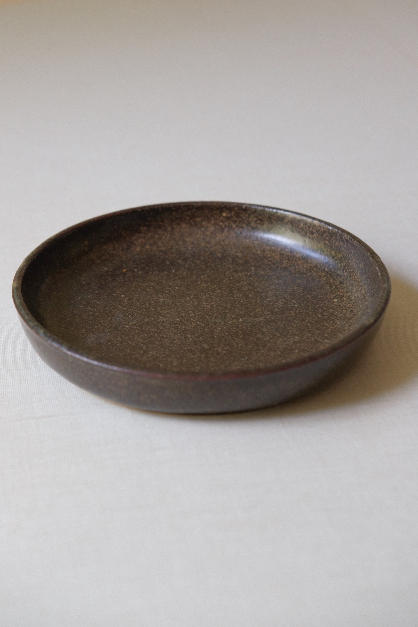 Small Brown Dessert Plate
