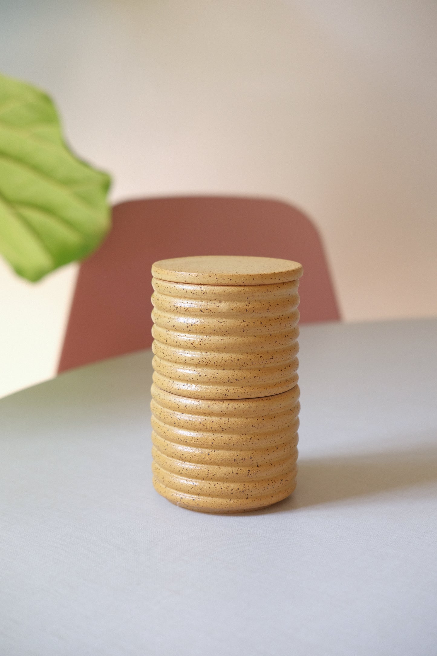Yellow Stacking Jars