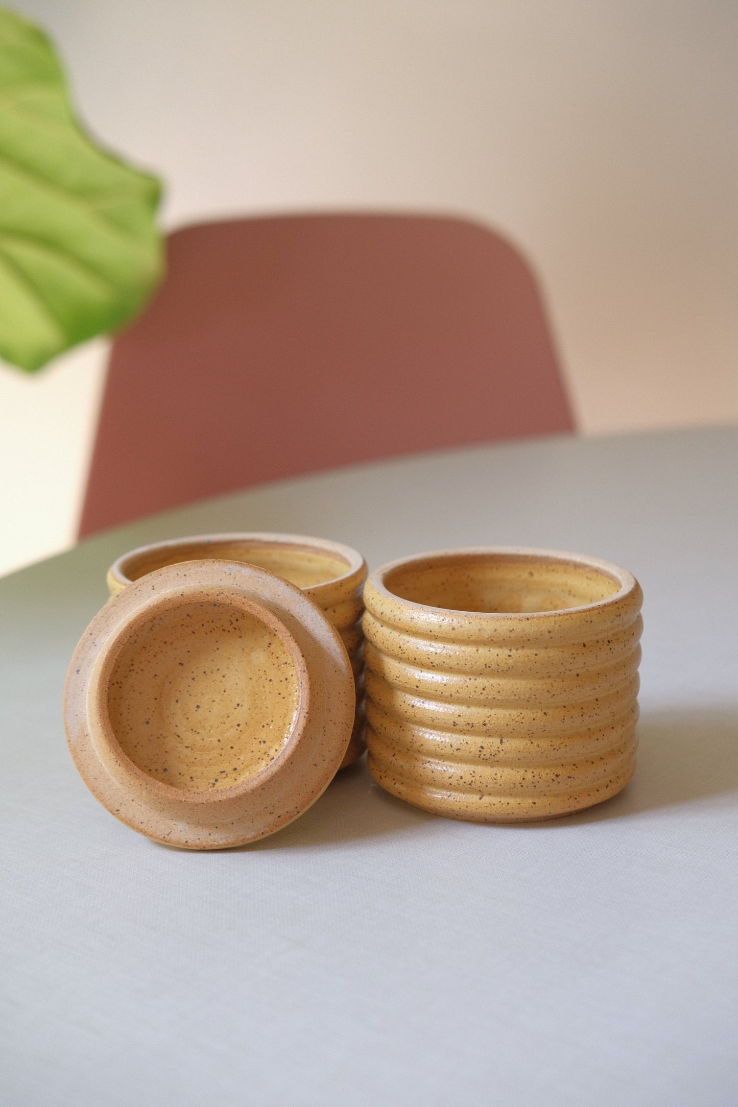 Yellow Stacking Jars