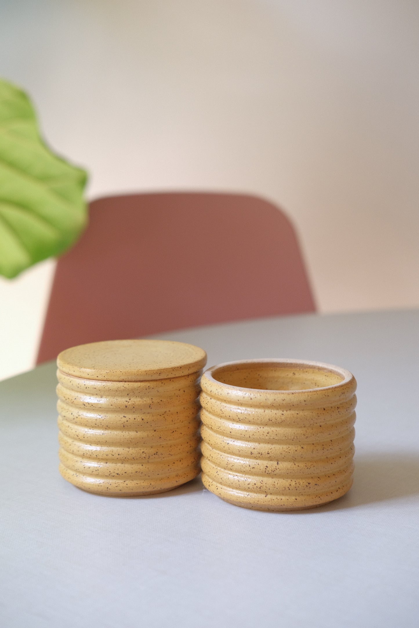 Yellow Stacking Jars
