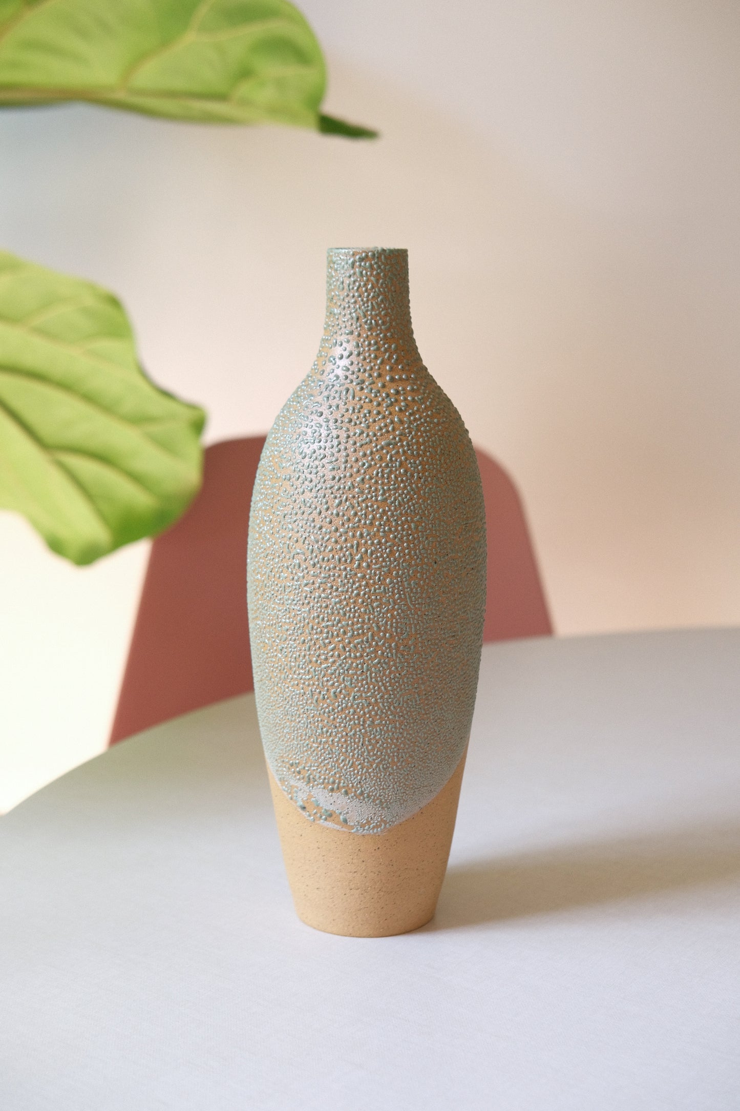Tall Dewy Bottleneck Vase