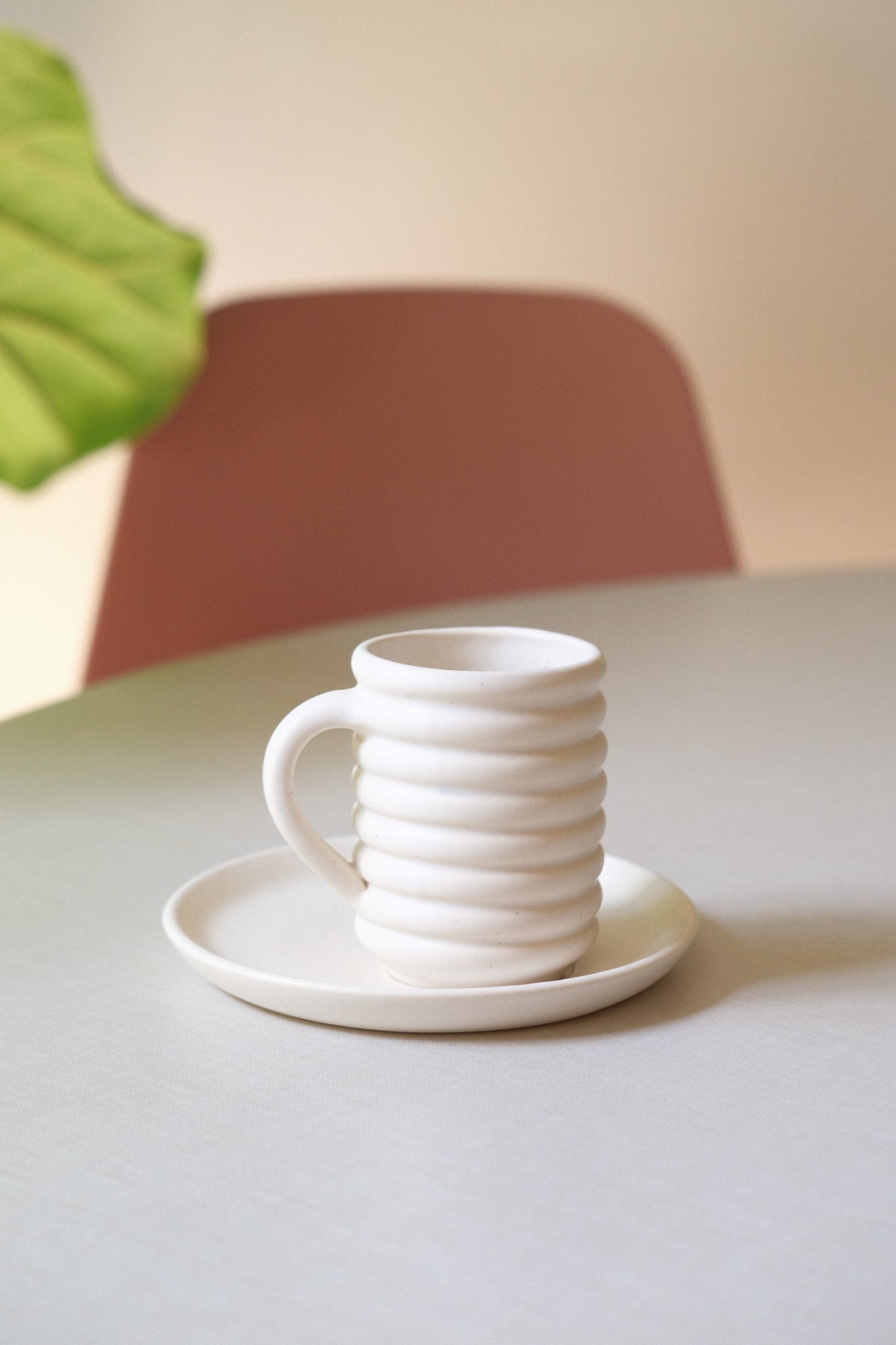 Set of White Bubble Espresso Cups