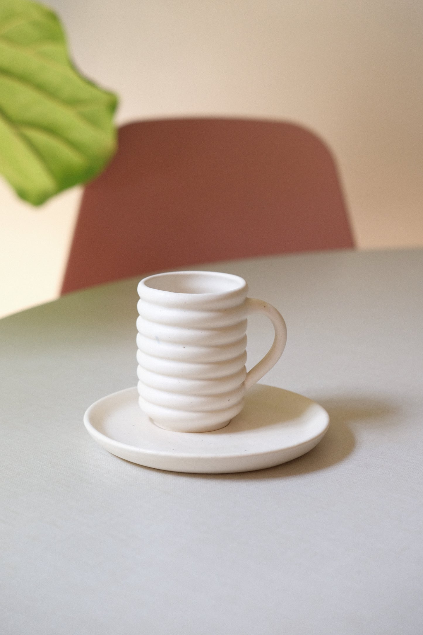 Set of White Bubble Espresso Cups